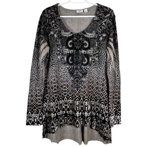 Cato Fairygrunge Velour Inlay Hi-Lo Top